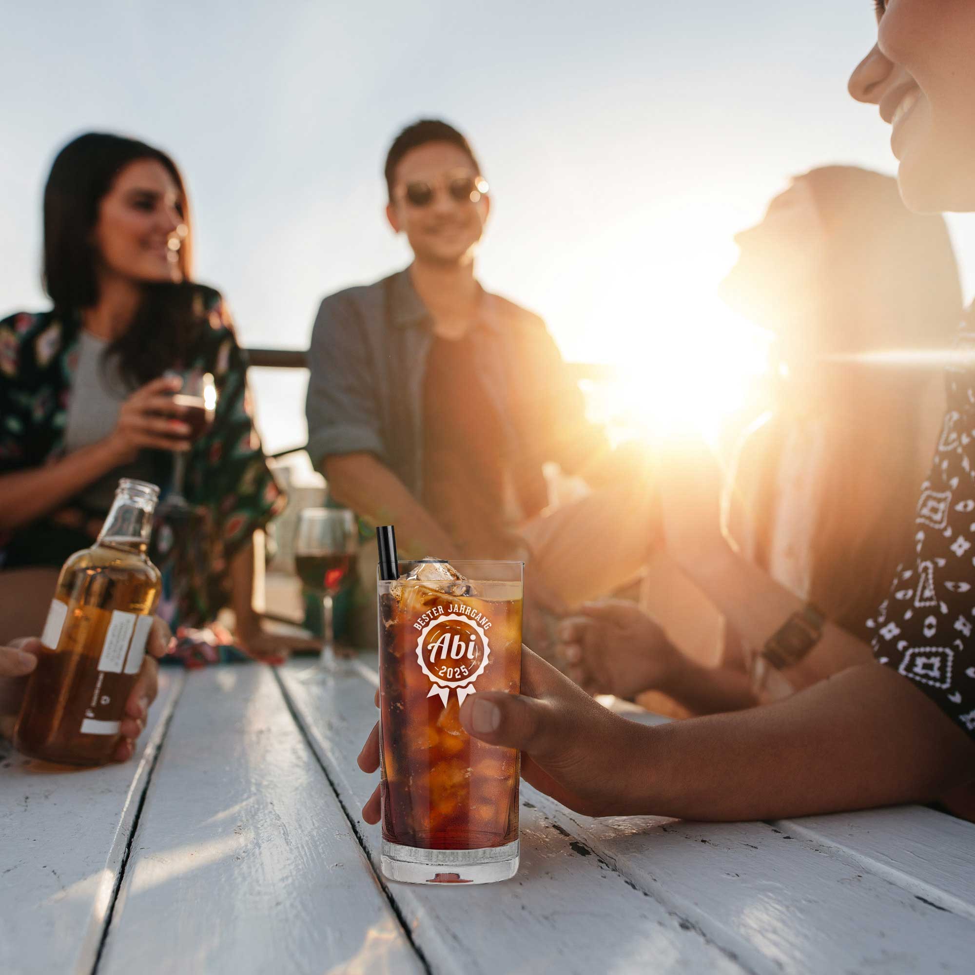 Cocktailglas mit Gravur - Abitur